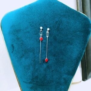 Sterling Silver long dangle Earrings